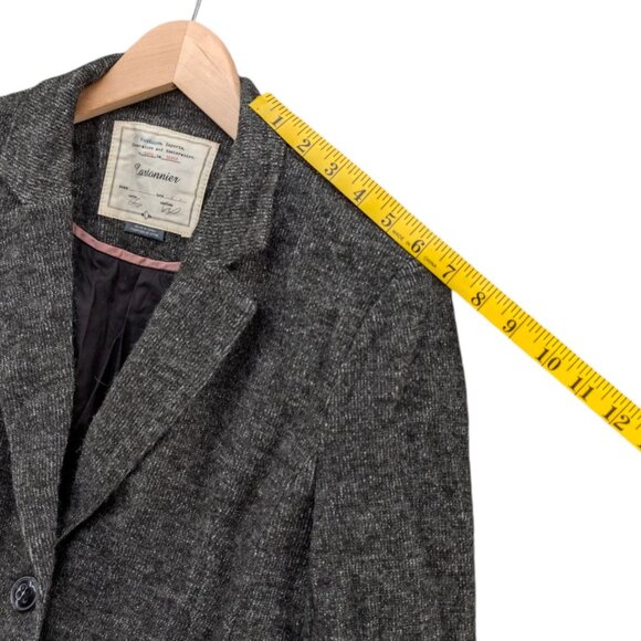 Cartonnier Anthropologie Blazer Jacket Womens Grey Single Breasted 2 Button Sz L - Picture 10 of 14
